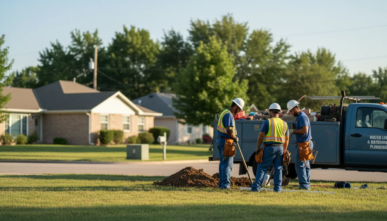 Residential water line and bathroom plumbing service in Shawmut, MT
